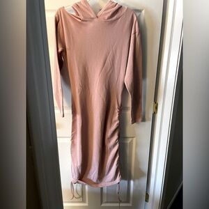 After-Sun Beach Coverup Cold Shoulder Hooded Pink 
Lightwt 100%Cotton
Chic
New